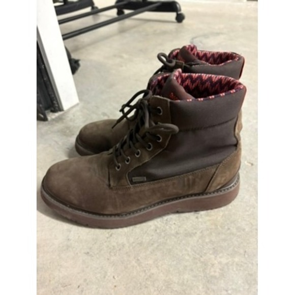SWIMS Charles Brown Nubuck Leather Nylon Lace Up Boots Mens 9 Waterproof Norway main image 4